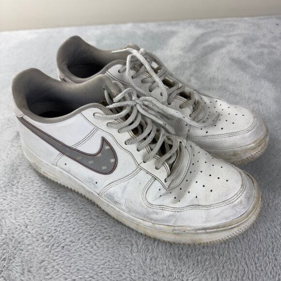 Nike Air Force 1 Low 3M Swoosh White Shoes Men Size 10 US - Picture 1 of 14